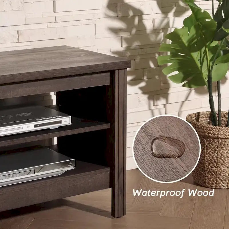 Meuble TV pour Télévision 75 Pouces, Meuble TV en Bois avec Rangement, 70