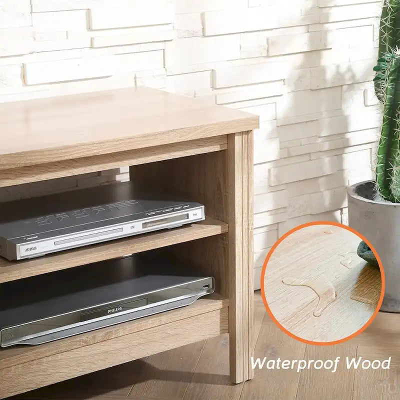 Meuble TV pour Télévision 75 Pouces, Meuble TV en Bois avec Rangement, 70