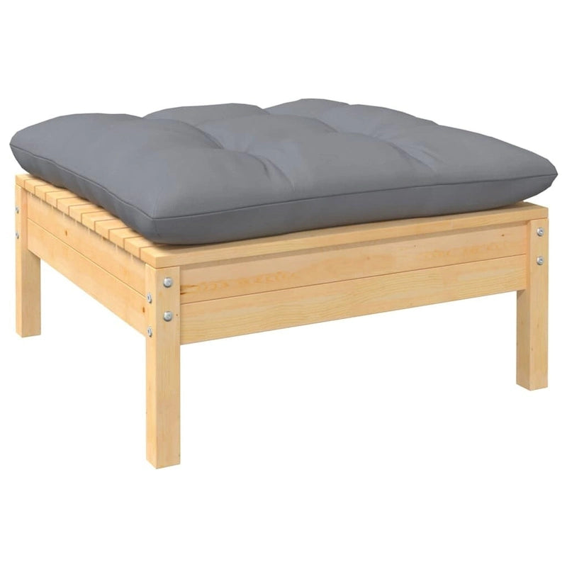 vidaXL Salon de jardin 11 pcs avec coussins en pin massif multicolore