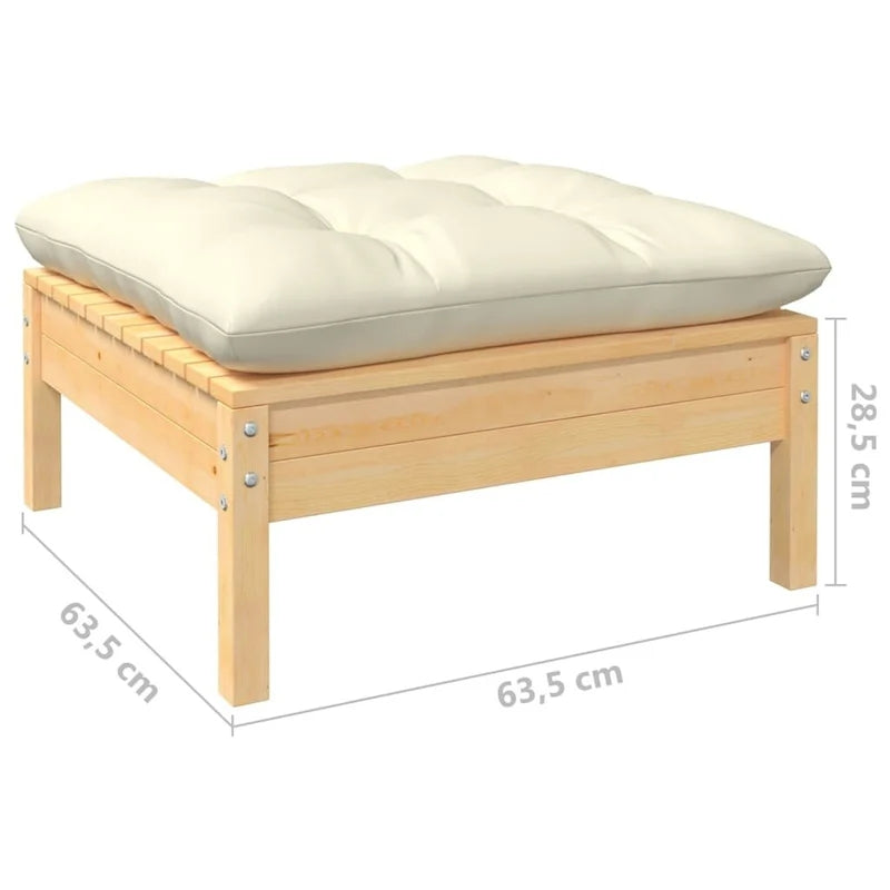 vidaXL Salon de jardin 11 pcs avec coussins en pin massif multicolore