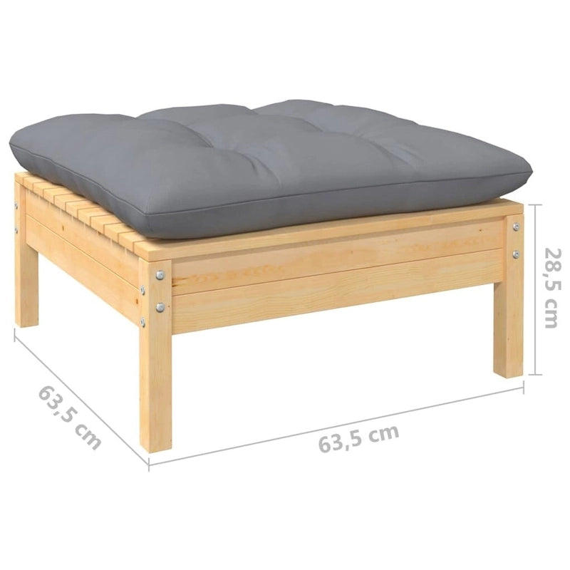 vidaXL Salon de jardin 11 pcs avec coussins en pin massif multicolore