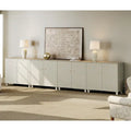 WAMPAT Modern TV Stand, Tall Entertainment Center with Doors