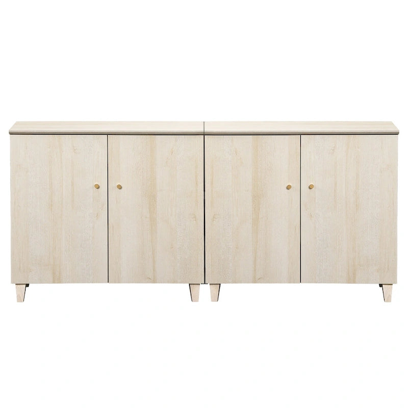 WAMPAT Modern TV Stand, Tall Entertainment Center with Doors