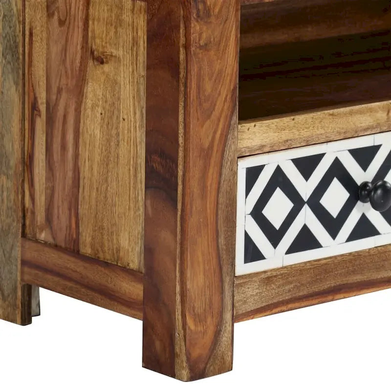 Meuble TV vidaXL 120x30x40 cm Bois de Sesham Massif