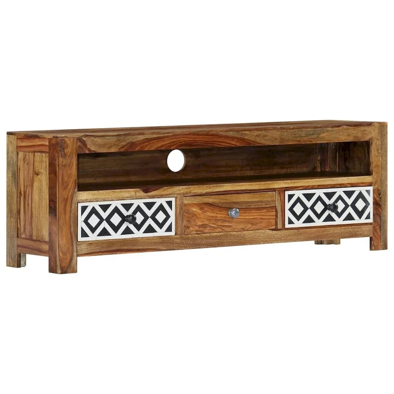 Meuble TV vidaXL 120x30x40 cm Bois de Sesham Massif
