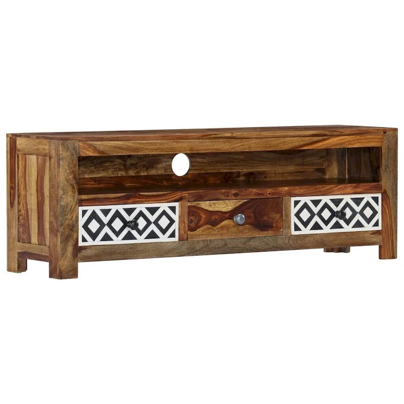 Meuble TV vidaXL 120x30x40 cm Bois de Sesham Massif
