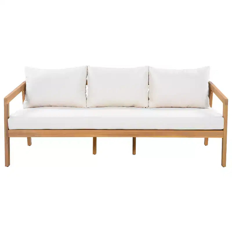 Christopher Knight Home Sunny Modern 5 Piece Acacia Seating Set with Rectangular Slatted Table and 7 Seaters