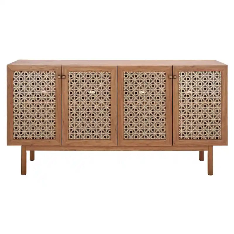 Meuble TV SAFAVIEH Micaela avec rangement, 4 portes, 160,3 cm – 160,3 cm (L) x 41,4 cm (P) x 80,5 cm (H) – 63Wx16Dx32H