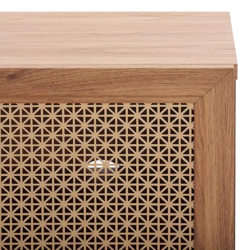 Meuble TV SAFAVIEH Micaela avec rangement, 4 portes, 160,3 cm – 160,3 cm (L) x 41,4 cm (P) x 80,5 cm (H) – 63Wx16Dx32H