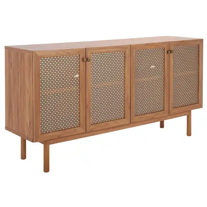 Meuble TV SAFAVIEH Micaela avec rangement, 4 portes, 160,3 cm – 160,3 cm (L) x 41,4 cm (P) x 80,5 cm (H) – 63Wx16Dx32H