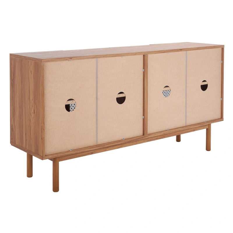 Meuble TV SAFAVIEH Micaela avec rangement, 4 portes, 160,3 cm – 160,3 cm (L) x 41,4 cm (P) x 80,5 cm (H) – 63Wx16Dx32H