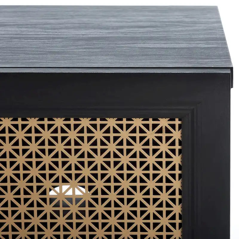 Meuble TV SAFAVIEH Micaela avec rangement, 4 portes, 160,3 cm – 160,3 cm (L) x 41,4 cm (P) x 80,5 cm (H) – 63Wx16Dx32H