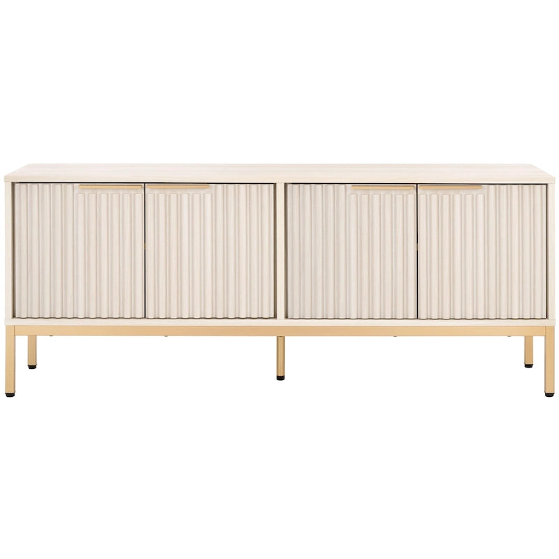 Meuble TV/multimédia Deandra à 4 portes SAFAVIEH (convient aux téléviseurs à écran plat jusqu'à 65 pouces) - 154,4 cm x 44,9 cm x 62,5 cm - 61Lx18Px25H
