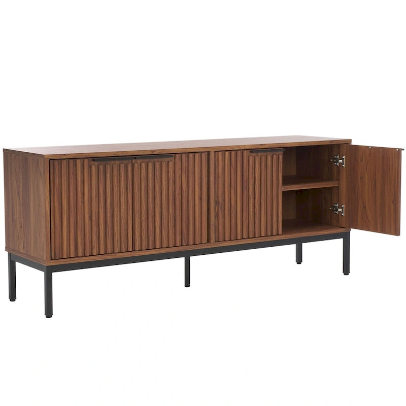 Meuble TV/multimédia Deandra à 4 portes SAFAVIEH (convient aux téléviseurs à écran plat jusqu'à 65 pouces) - 154,4 cm x 44,9 cm x 62,5 cm - 61Lx18Px25H