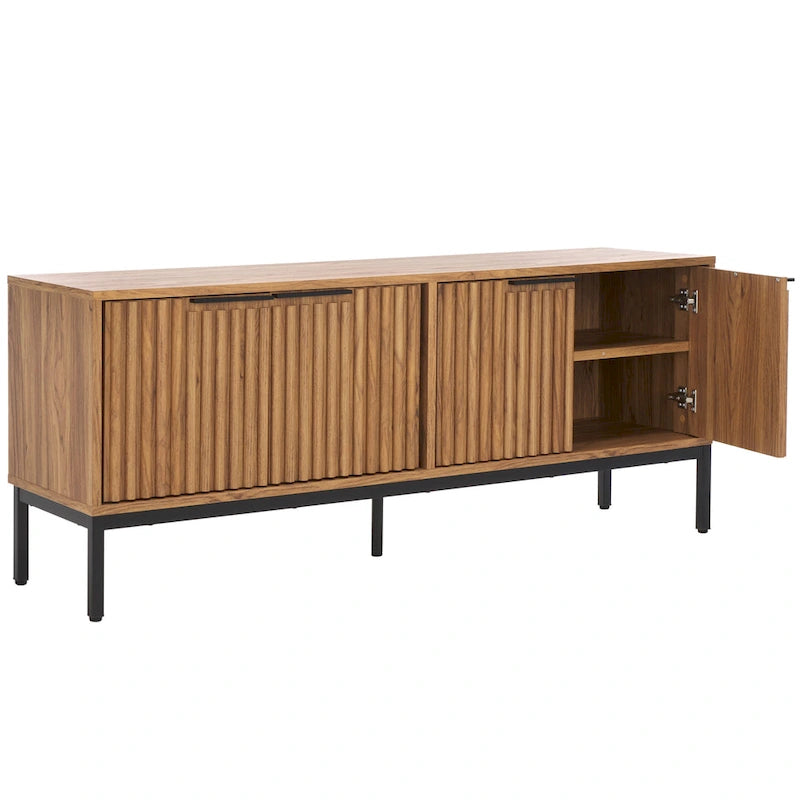 Meuble TV/multimédia Deandra à 4 portes SAFAVIEH (convient aux téléviseurs à écran plat jusqu'à 65 pouces) - 154,4 cm x 44,9 cm x 62,5 cm - 61Lx18Px25H