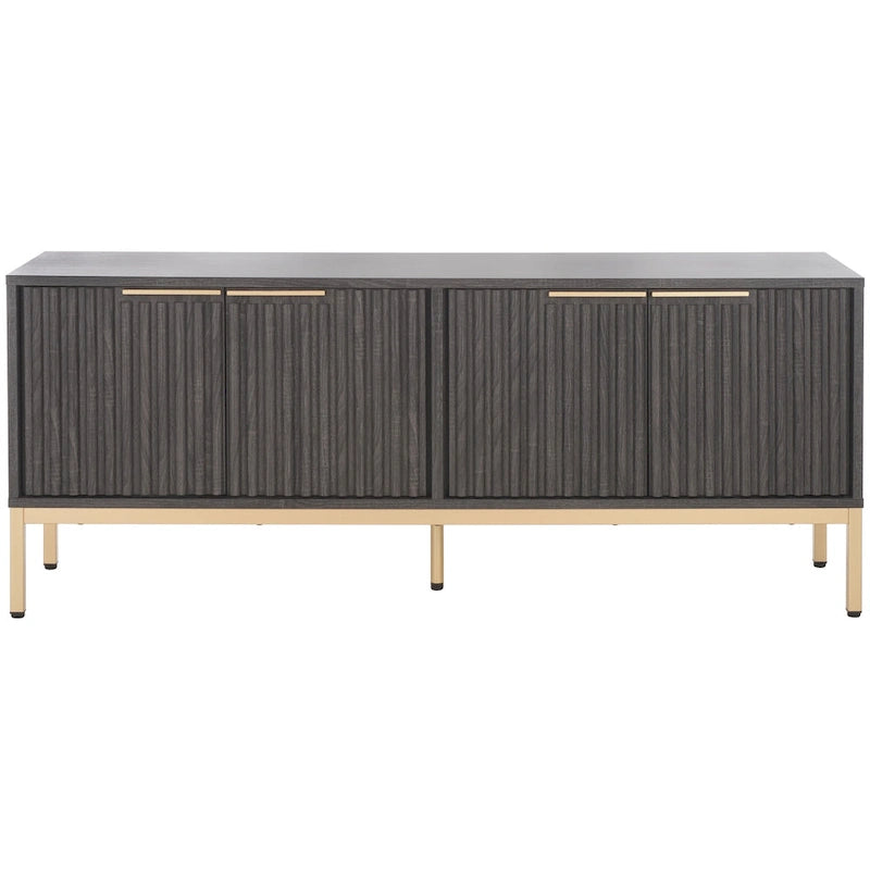 Meuble TV/multimédia Deandra à 4 portes SAFAVIEH (convient aux téléviseurs à écran plat jusqu'à 65 pouces) - 154,4 cm x 44,9 cm x 62,5 cm - 61Lx18Px25H