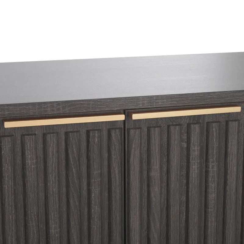 Meuble TV/multimédia Deandra à 4 portes SAFAVIEH (convient aux téléviseurs à écran plat jusqu'à 65 pouces) - 154,4 cm x 44,9 cm x 62,5 cm - 61Lx18Px25H