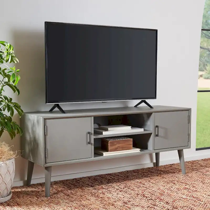 Meuble TV de rangement Maegan Mid-Century 120 cm SAFAVIEH - 120 cm L x 40 cm l x 51 cm H - 120L x 40l x 51H