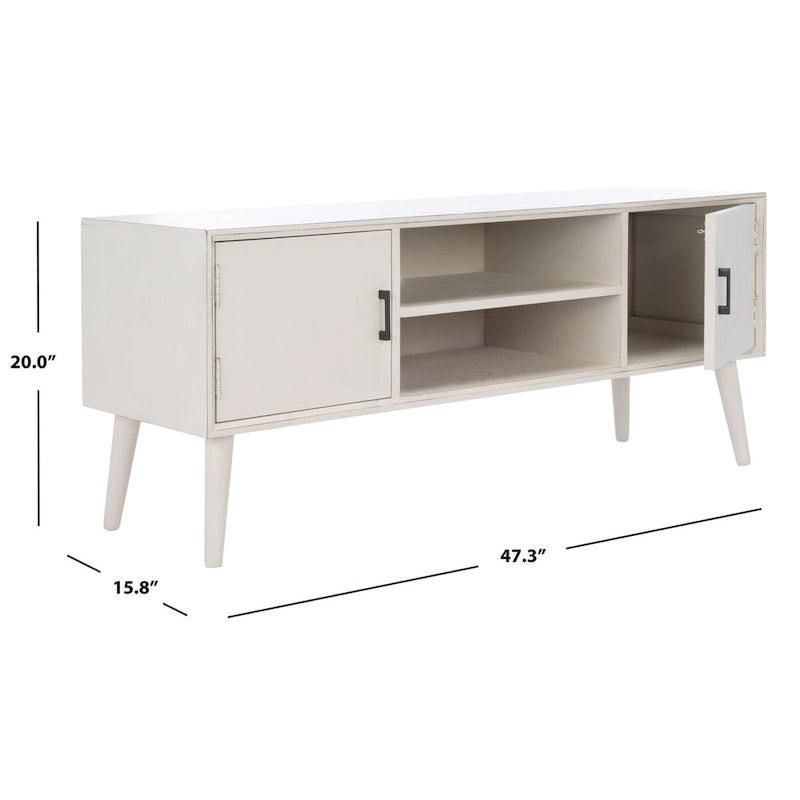 Meuble TV de rangement Maegan Mid-Century 120 cm SAFAVIEH - 120 cm L x 40 cm l x 51 cm H - 120L x 40l x 51H