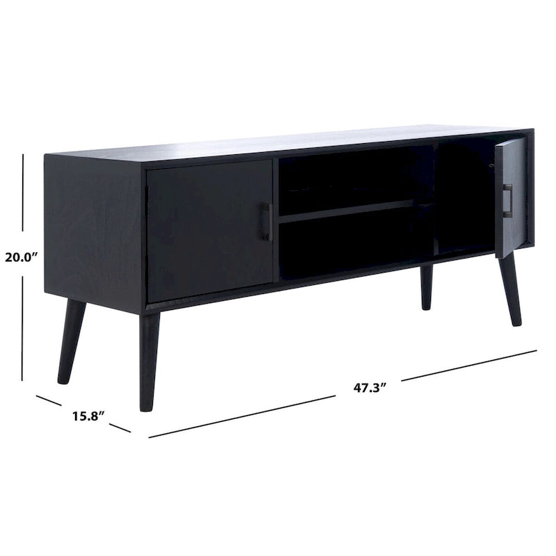 Meuble TV de rangement Maegan Mid-Century 120 cm SAFAVIEH - 120 cm L x 40 cm l x 51 cm H - 120L x 40l x 51H