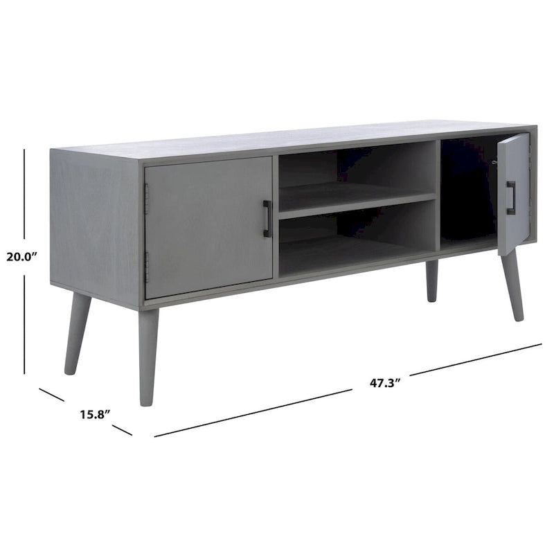 Meuble TV de rangement Maegan Mid-Century 120 cm SAFAVIEH - 120 cm L x 40 cm l x 51 cm H - 120L x 40l x 51H