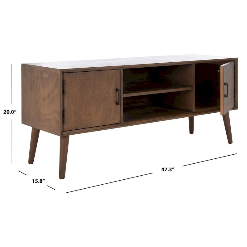 Meuble TV de rangement Maegan Mid-Century 120 cm SAFAVIEH - 120 cm L x 40 cm l x 51 cm H - 120L x 40l x 51H