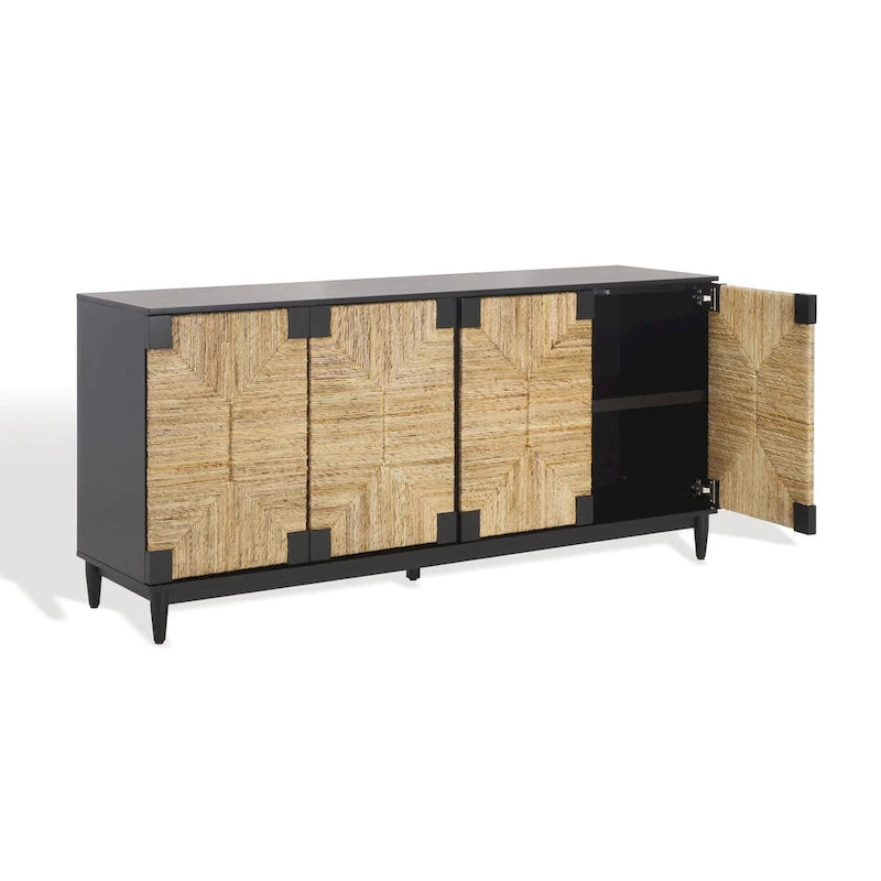 Buffet 4 portes Nedime Banana Stem SAFAVIEH Couture – 69,8 po L x 18,1 po P x 32 po H – 70x32x18H