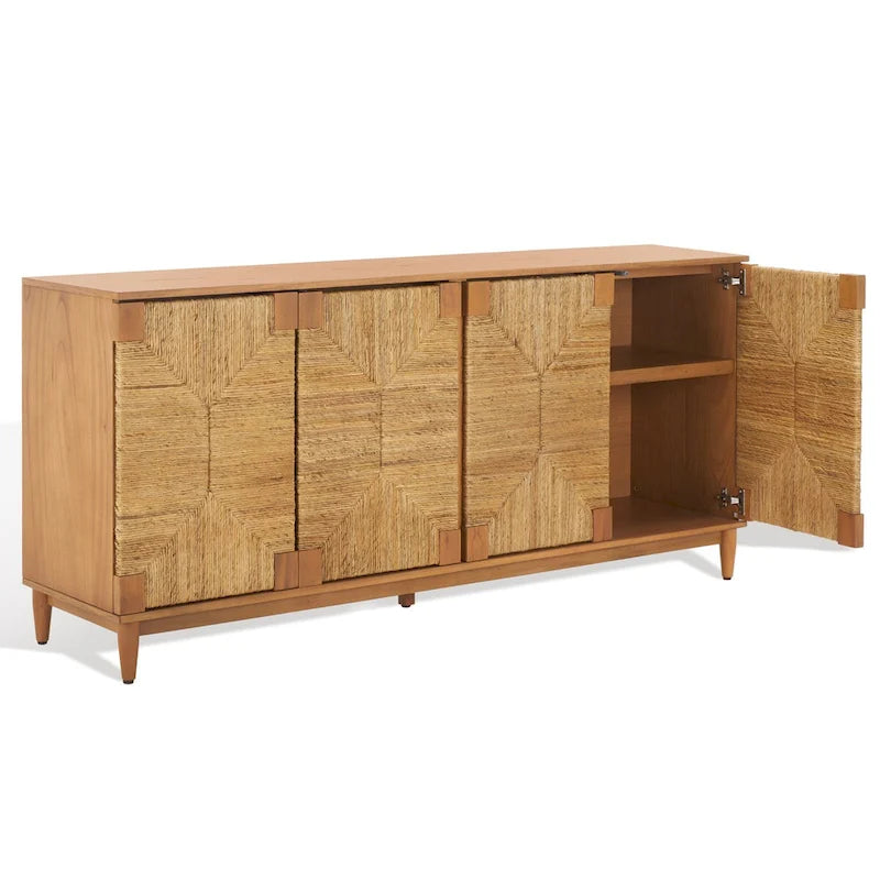 Buffet 4 portes Nedime Banana Stem SAFAVIEH Couture – 69,8 po L x 18,1 po P x 32 po H – 70x32x18H