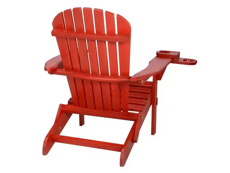 Jiallo Foldable Adirondack Chair with cup holder Bristro Set with Ottoman