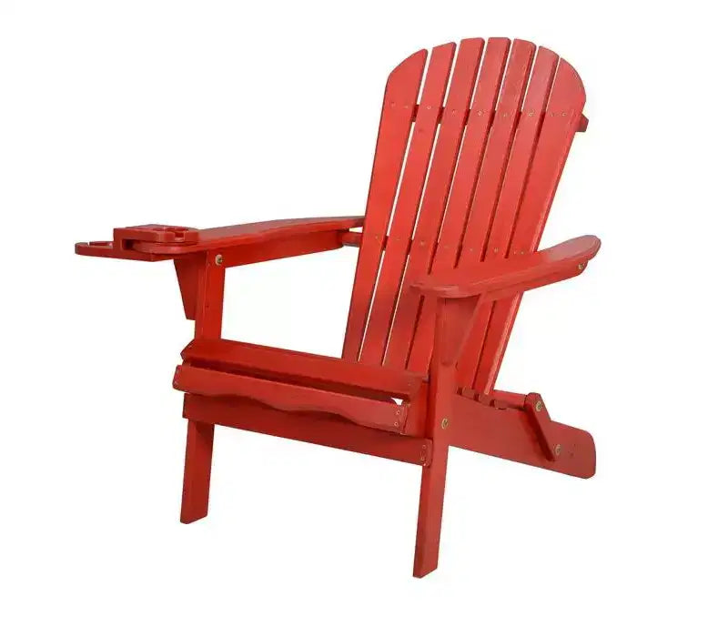 Jiallo Foldable Adirondack Chair with cup holder Bristro Set with Ottoman