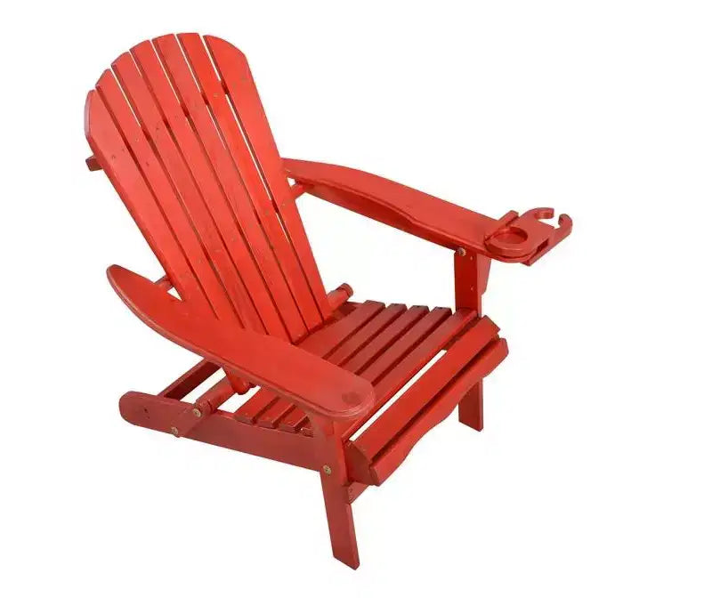 Jiallo Foldable Adirondack Chair with cup holder Bristro Set with Ottoman