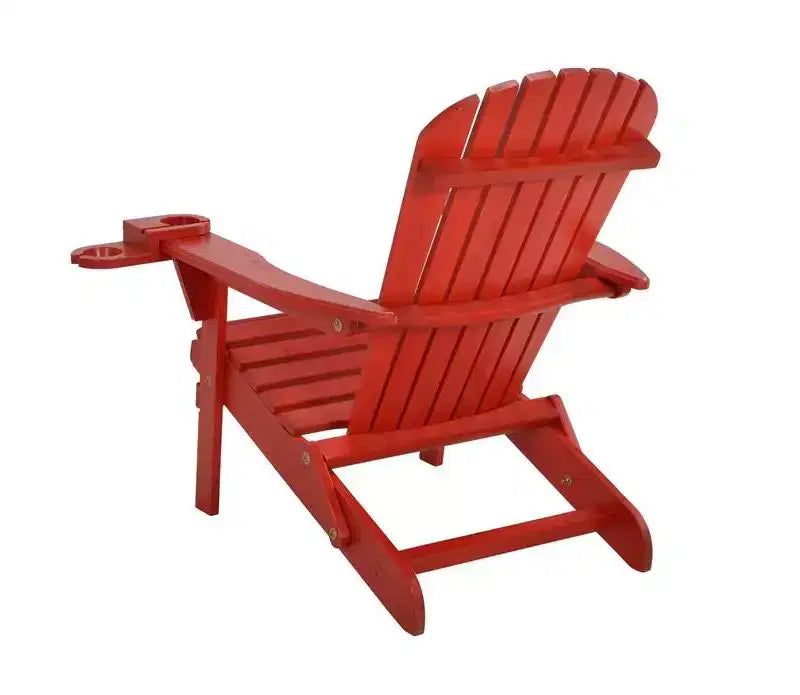 Jiallo Foldable Adirondack Chair with cup holder Bristro Set with Ottoman