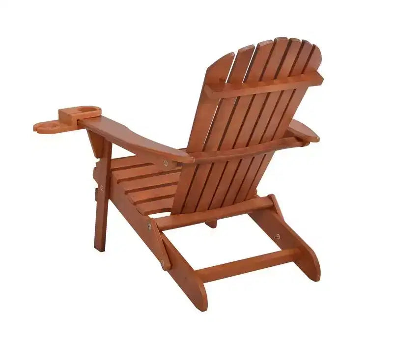 Jiallo Foldable Adirondack Chair with cup holder with End Table