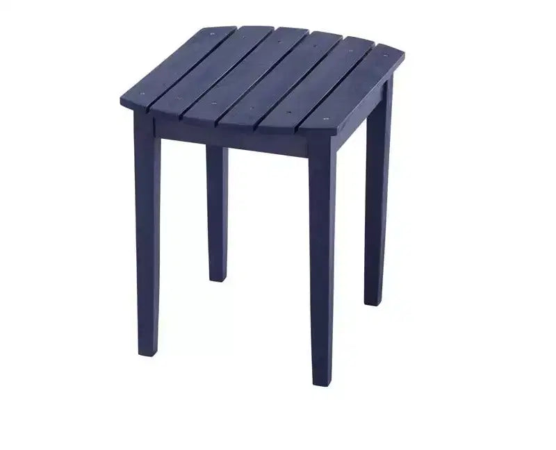 Jiallo Zero Gravity Collection Navy Blue Adirondack Rocking Chair with Built-in Footrest Set of 2 Rocking Chairs and 1 End Table