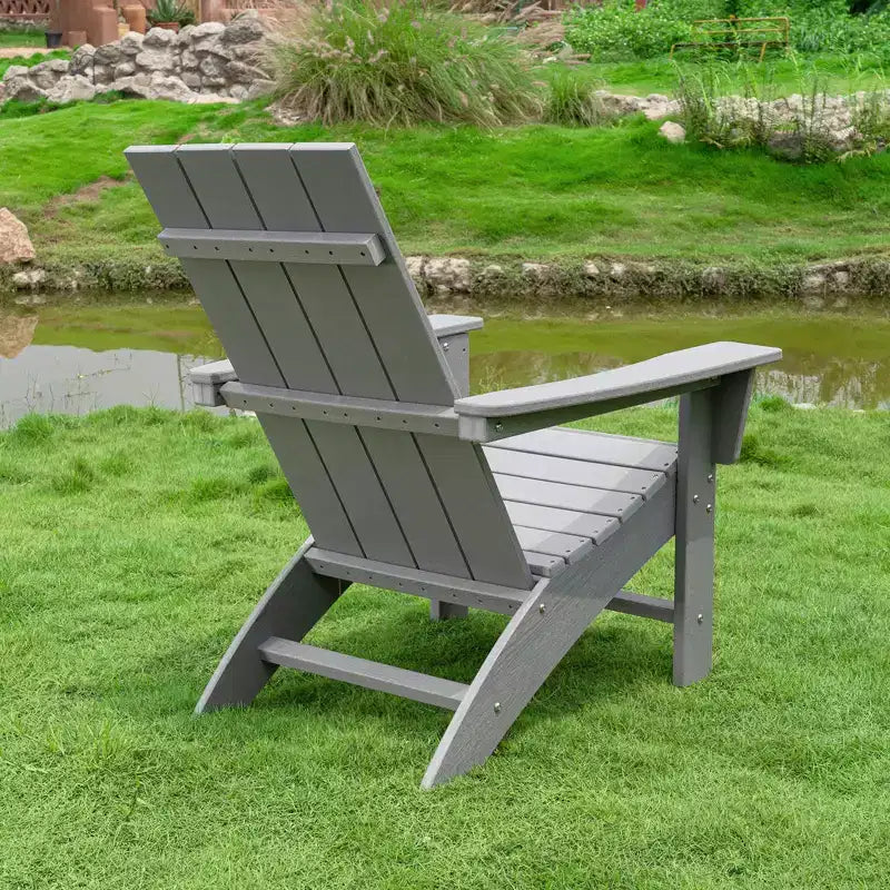 GARPROVM Chaise Adirondack confortable en PEHD résistant aux intempéries pour patio extérieur