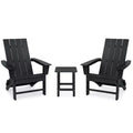GARPROVM 2 Upgraded Folding HDPE Adirondack Chairs with Side Table Weather-Resistant For Outdoor