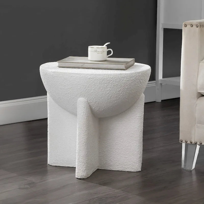 Sage 16.25 Minimalist Modern Drum Accent Table , by JONATHAN Y