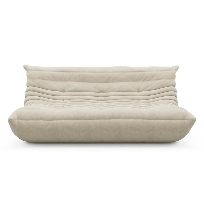 3 Seat Suede Fabric Lounge Floor Couch Lazy Sofa for Living Room