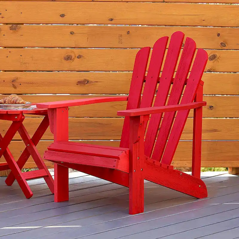 Chaise Adirondack d'extérieur en bois résistant aux intempéries Westport