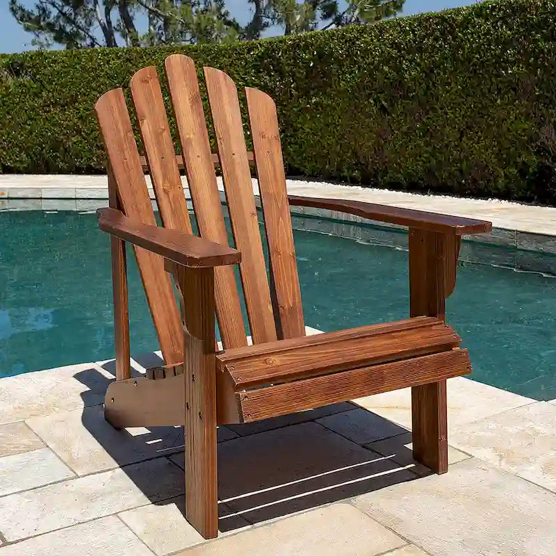 Chaise Adirondack d'extérieur en bois résistant aux intempéries Westport
