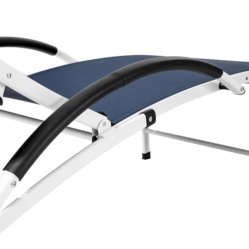 Ensemble de chaises longues pliantes réglables et portables avec table pour l'extérieur