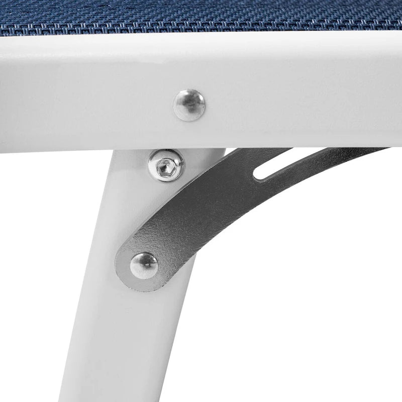 Ensemble de chaises longues pliantes réglables et portables avec table pour l'extérieur