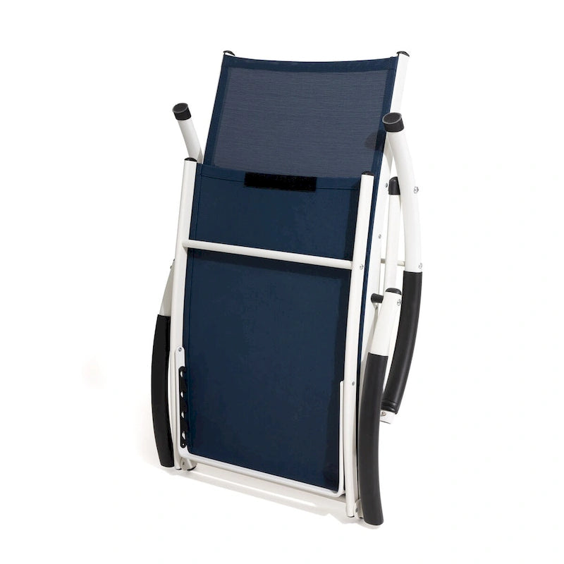 Ensemble de chaises longues pliantes réglables et portables avec table pour l'extérieur