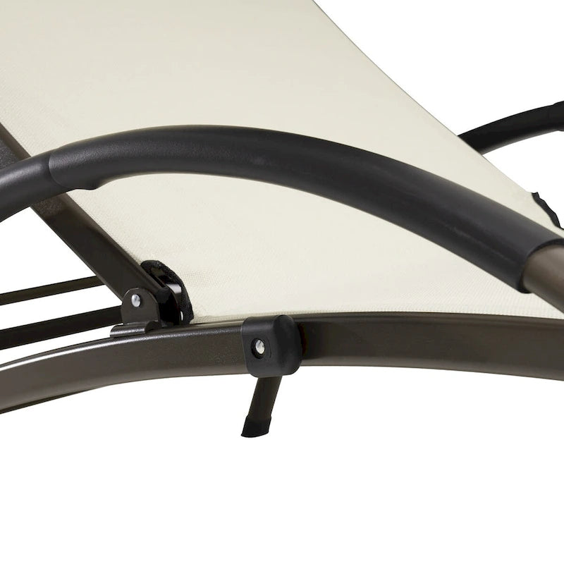 Ensemble de chaises longues pliantes réglables et portables avec table pour l'extérieur