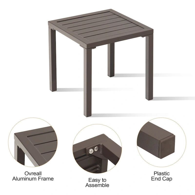 Ensemble de chaises longues pliantes réglables et portables avec table pour l'extérieur