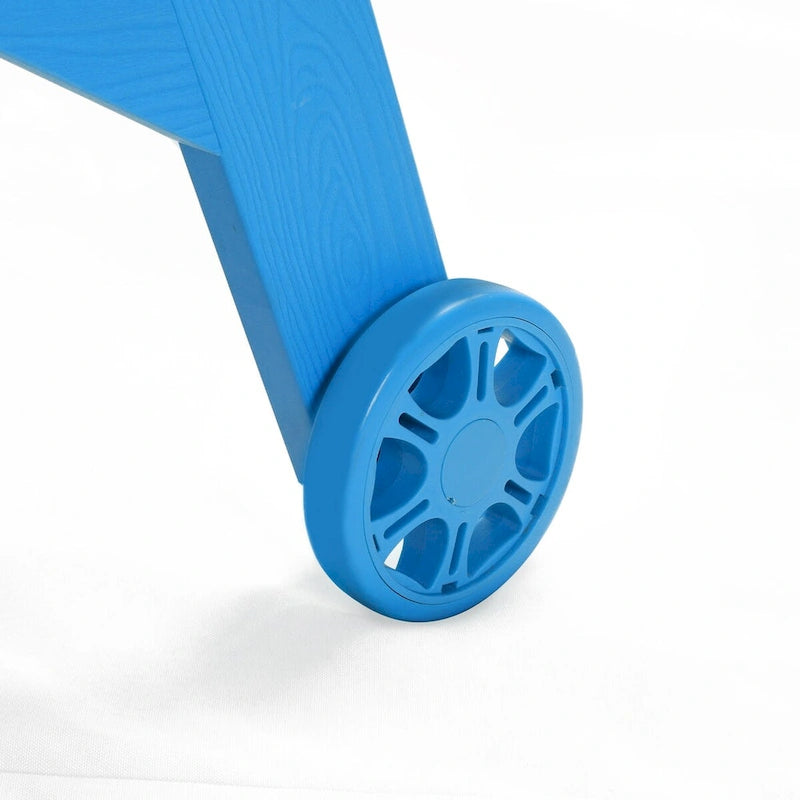 LUE BONA Chaises longues de patio réglables à roulettes avec accoudoirs pour terrasse, jardin ou piscine (Lot de 2)