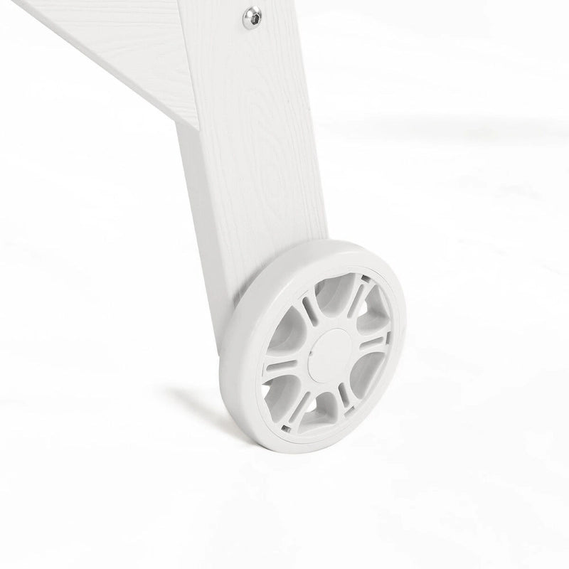 LUE BONA Chaises longues de patio réglables à roulettes avec accoudoirs pour terrasse, jardin ou piscine (Lot de 2)