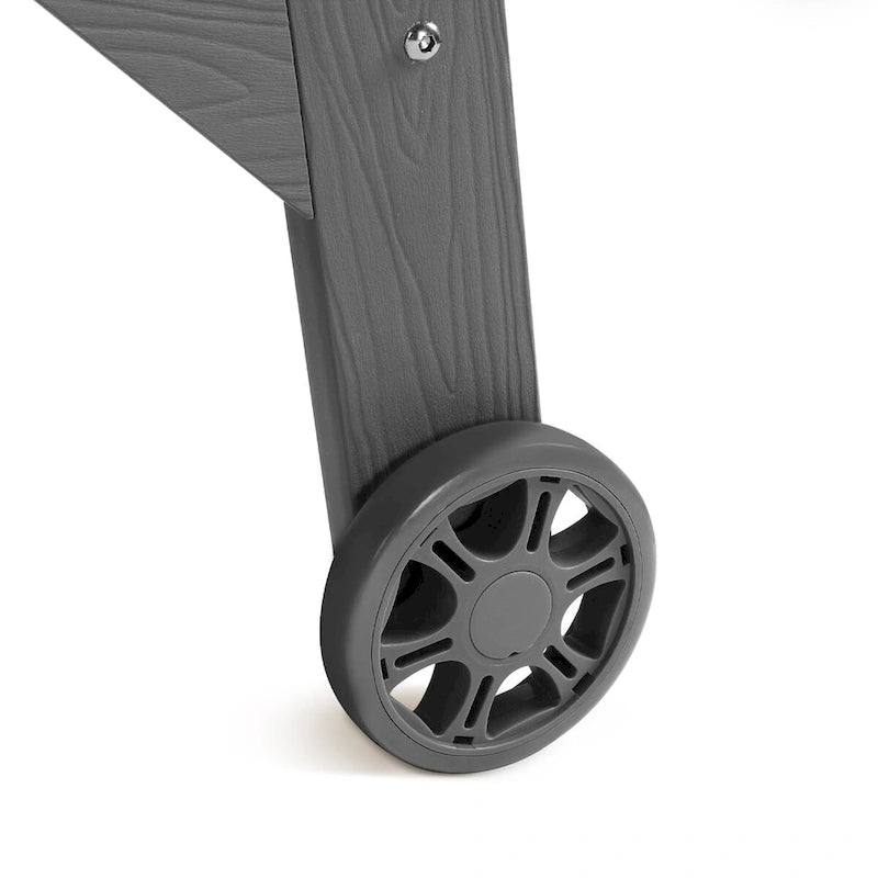 LUE BONA Chaises longues de patio réglables à roulettes avec accoudoirs pour terrasse, jardin ou piscine (Lot de 2)