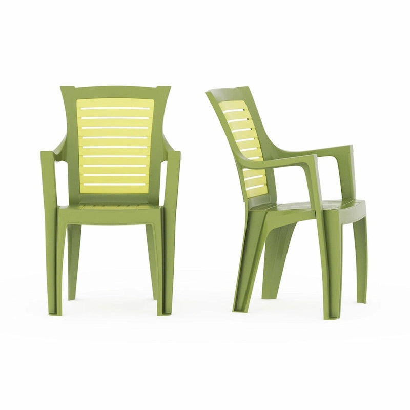 Chaises de patio Ozetta (lot de 2), Vert