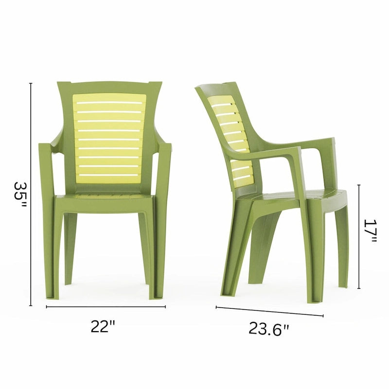 Chaises de patio Ozetta (lot de 2), Vert